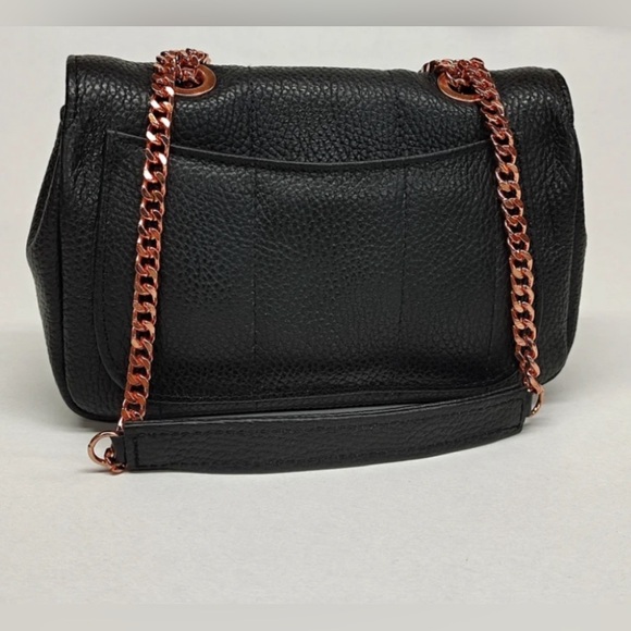 Black caviar leather rose gold hardware single flap designer bag by Virsa bag - Picture 2 of 10